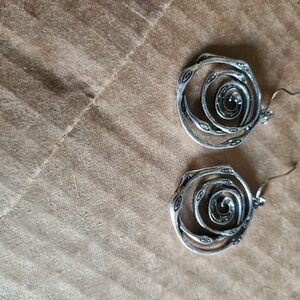 Elegant Silver Spiral Earrings